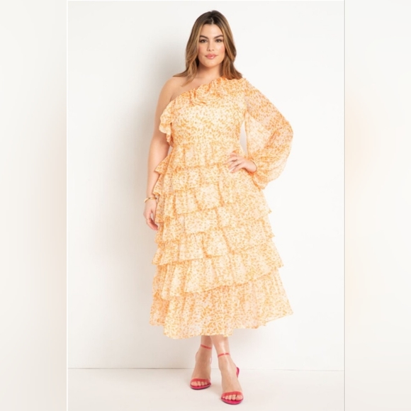 Chiffon Ruffled Dress - Picture 2 of 5